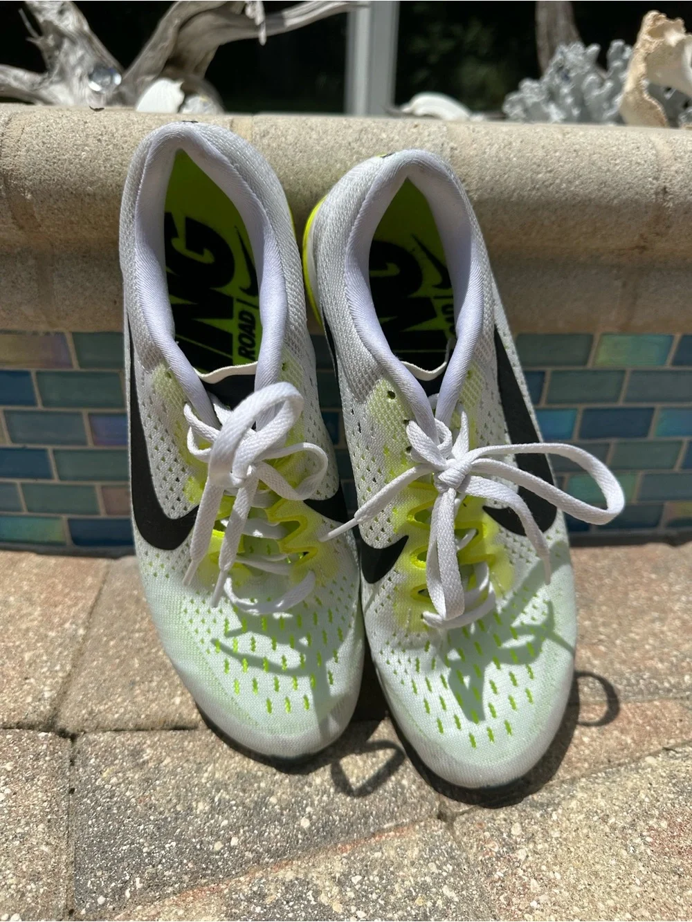 Nike Zoom Streak 6 Women’s Running Shoes (White/Black-Volt)
